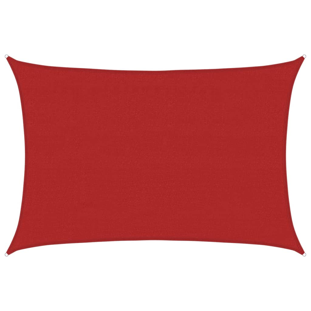 Sonnensegel 160 g/m² Rot 4x5 m HDPE