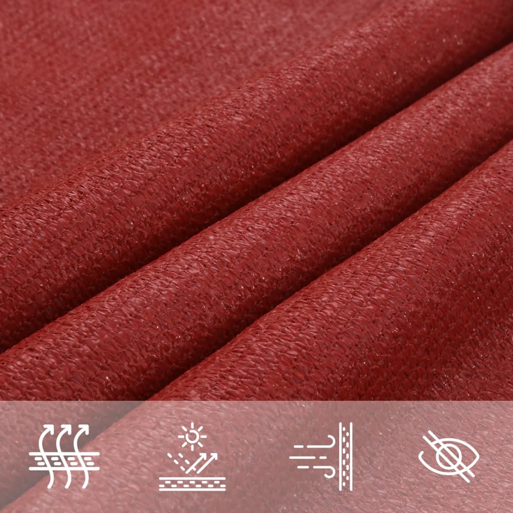 Sonnensegel 160 g/m² Rot 4x5 m HDPE