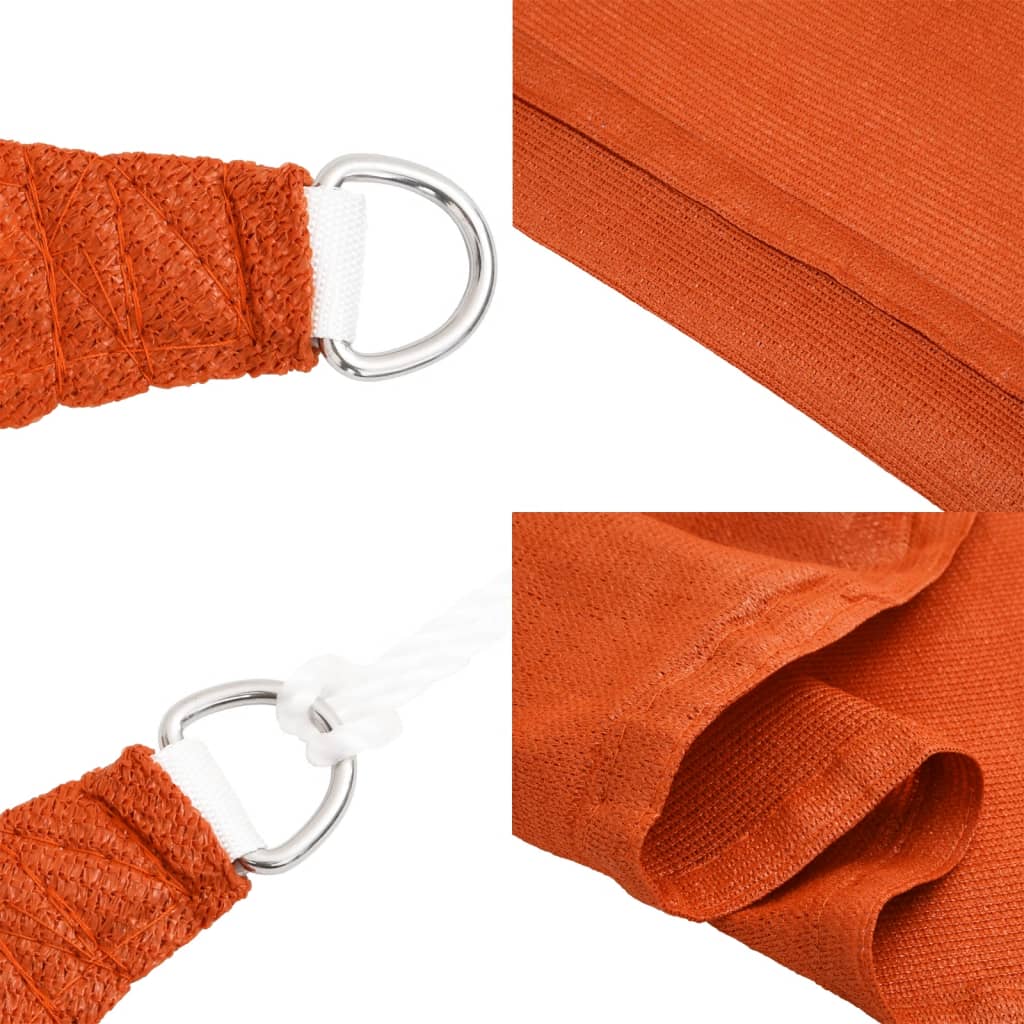 Sonnensegel 160 g/m² Rechteckig Orange 4x7 m HDPE
