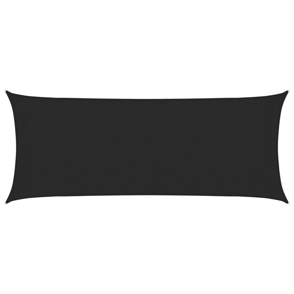 Sonnensegel 160 g/m² Schwarz 2x5 m HDPE