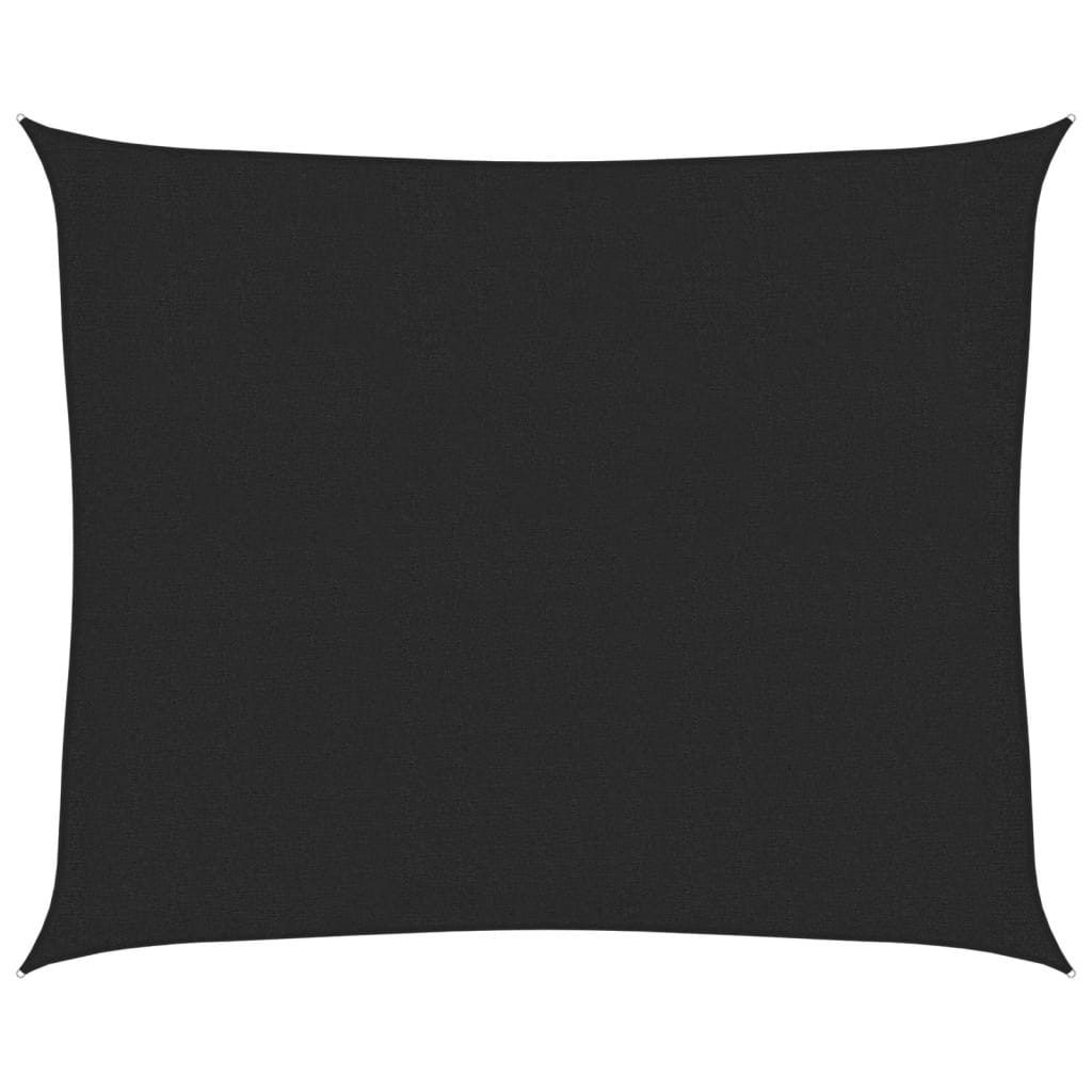 Sonnensegel 160 g/m² Schwarz 2,5x3 m HDPE