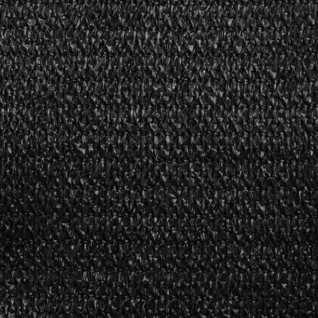 Sonnensegel 160 g/m² Schwarz 4x5x6,8 m HDPE