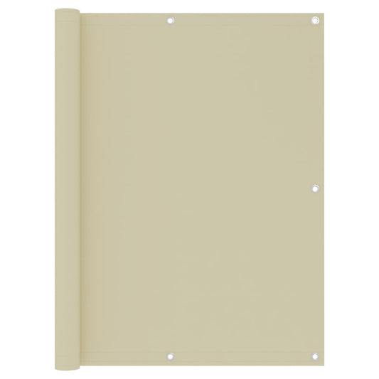 Balkon-Sichtschutz Creme 120x500 cm Oxford-Gewebe
