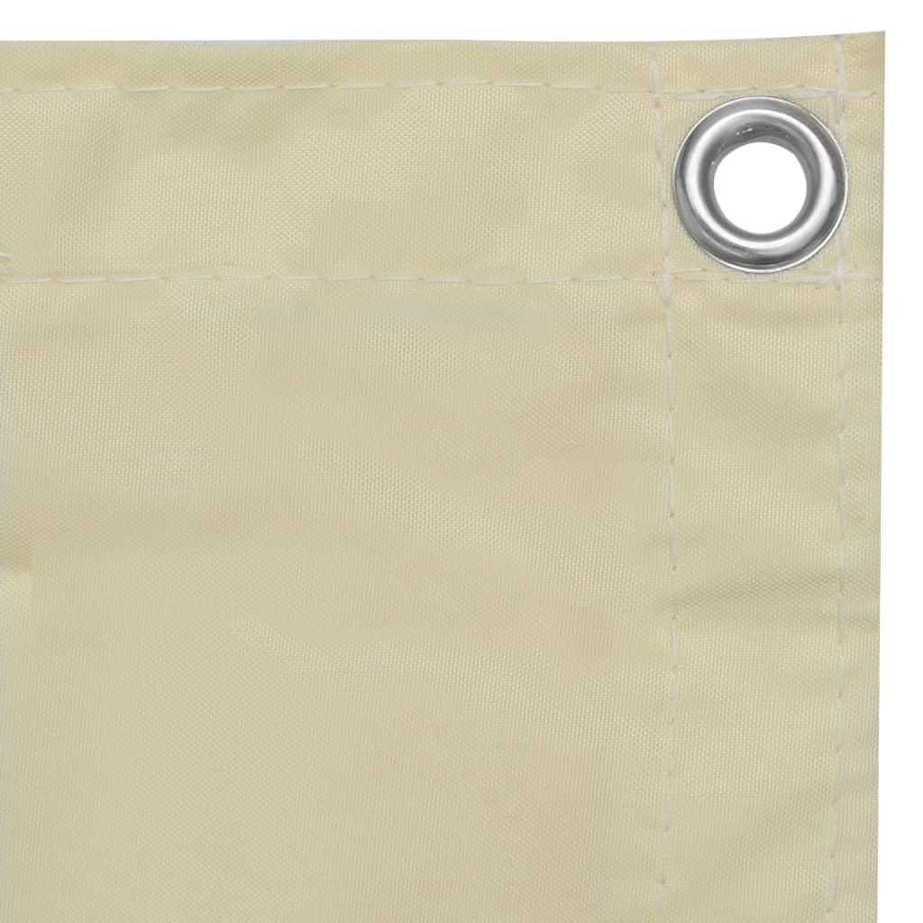 Balkon-Sichtschutz Creme 120x500 cm Oxford-Gewebe