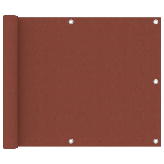 Balcony privacy screen terracotta red 75x300 cm Oxford fabric