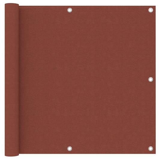 Balcony privacy screen Terracotta-Red 90x500 cm Oxford fabric