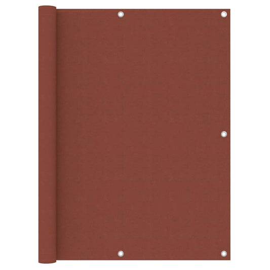 Balcony privacy screen terracotta red 120x300 cm Oxford fabric