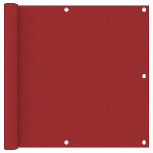 Balcony privacy screen red 90x500 cm Oxford fabric