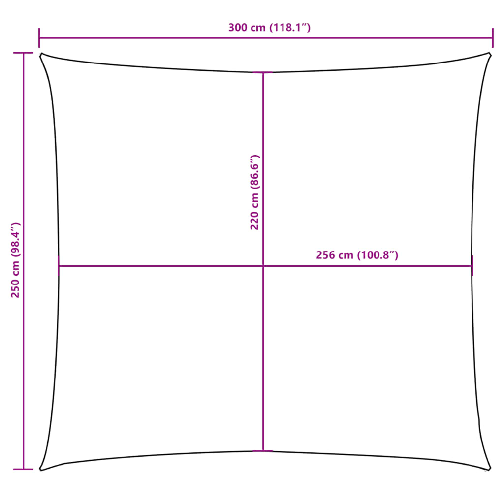 Sun sail Oxford fabric rectangular 2.5x3 m anthracite