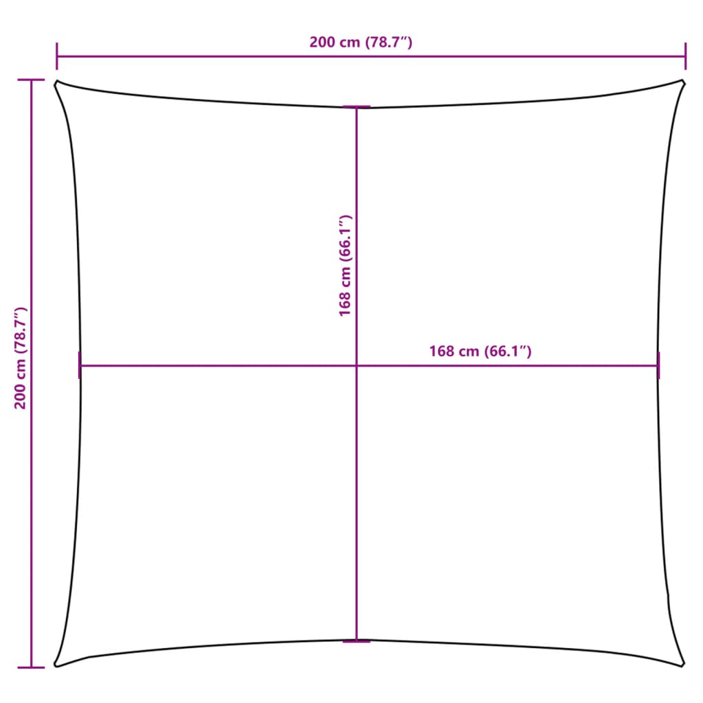 Sonnensegel Oxford-Gewebe Quadratisch 2x2 m Taupe