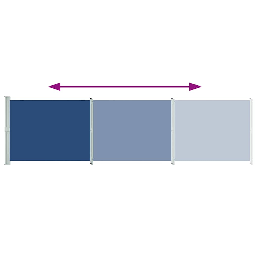 Seitenmarkise Ausziehbar 600x160 cm Blau