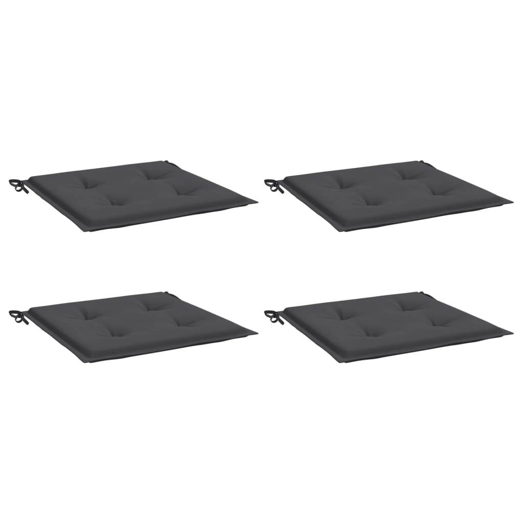 Gartenstuhl-Kissen 4 Stk. Anthrazit 50x50x3 cm Oxford-Gewebe