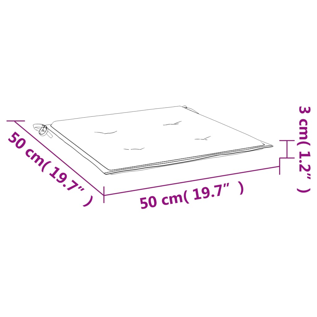 Gartenstuhl-Kissen 4 Stk. Beige 50x50x4 cm Oxford-Gewebe