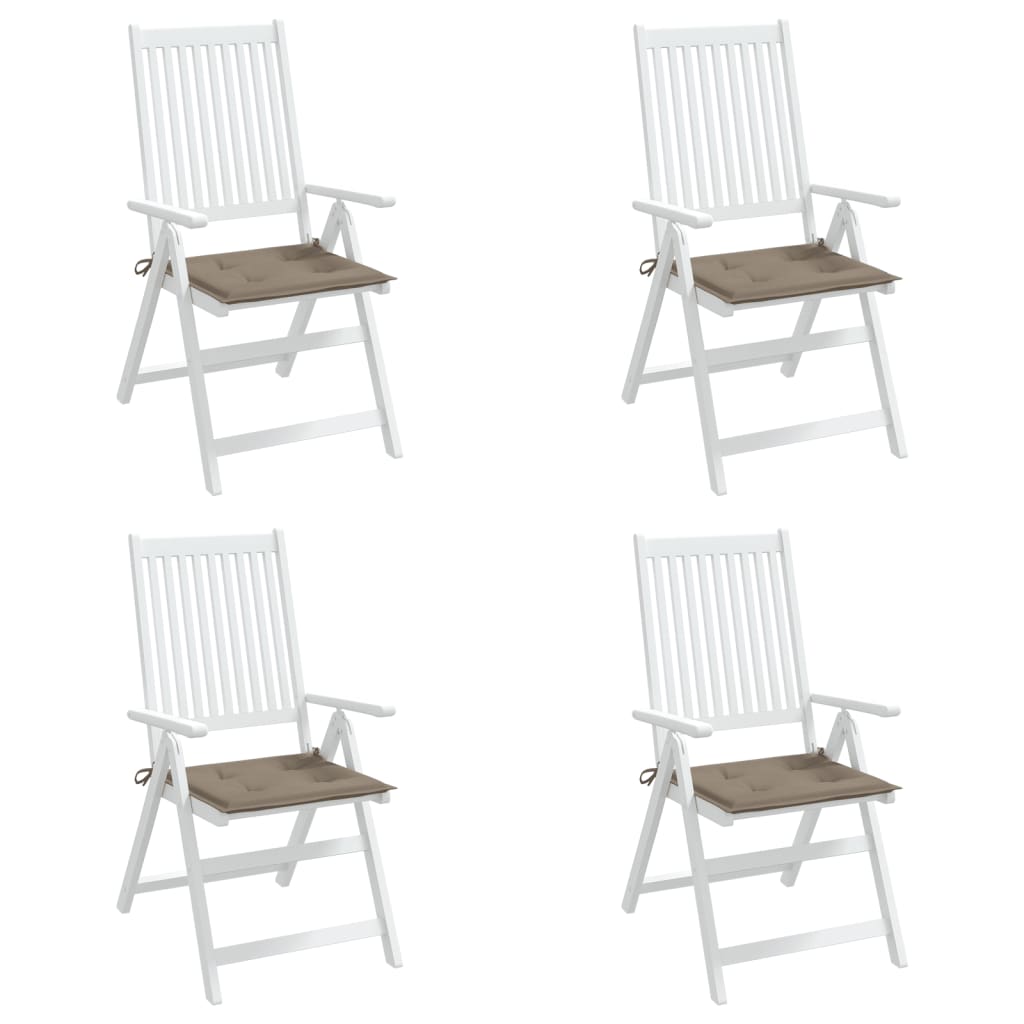 Gartenstuhl-Kissen 4 Stk. Taupe 50x50x4 cm Oxford-Gewebe