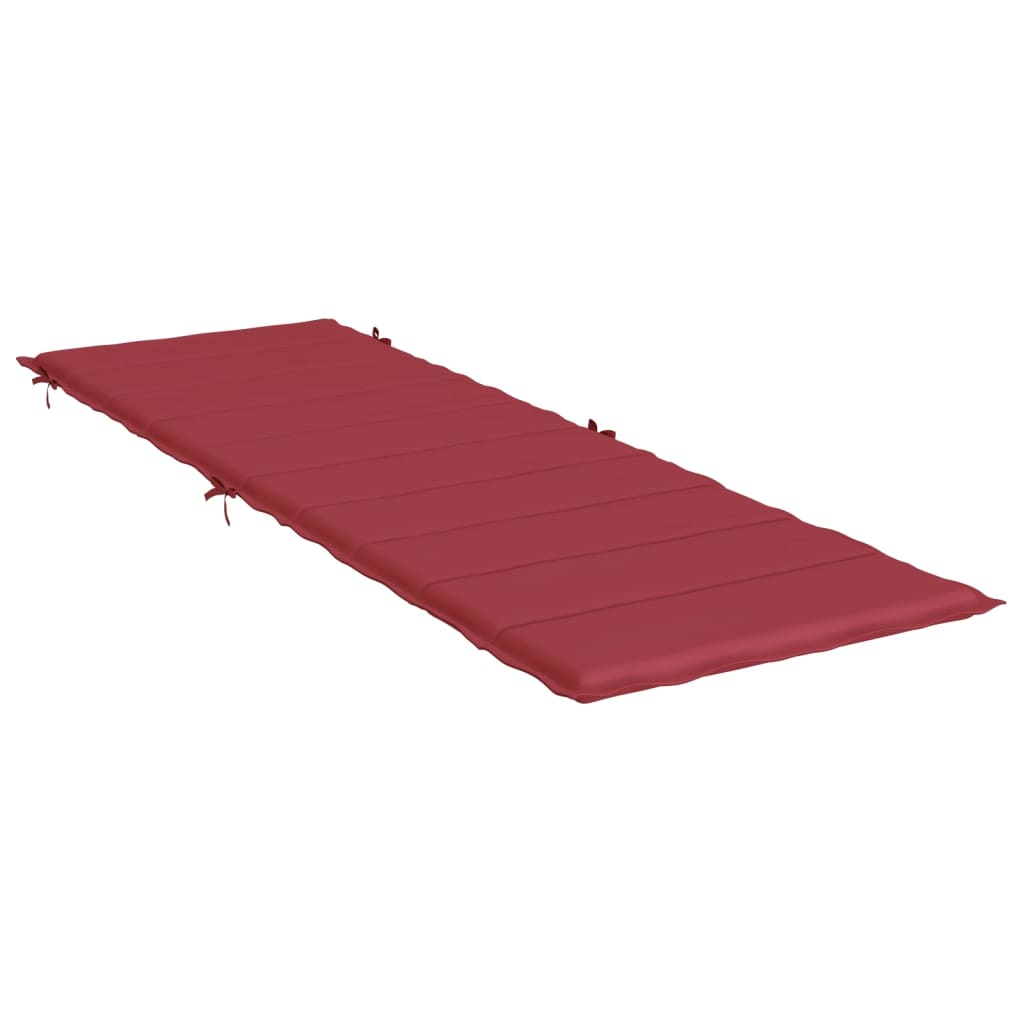 Sun lounger cushion wine red 186x58x3 cm Oxford fabric
