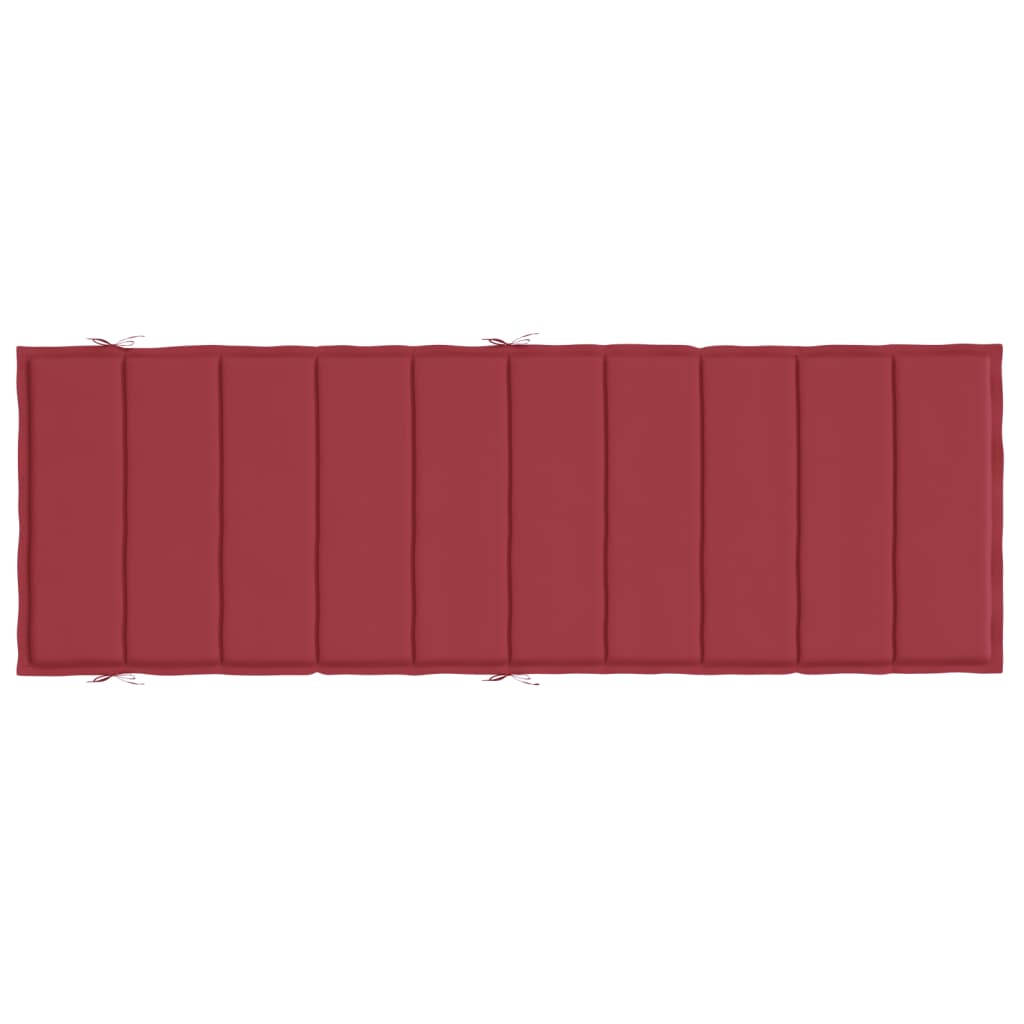 Sun lounger cushion wine red 186x58x3 cm Oxford fabric