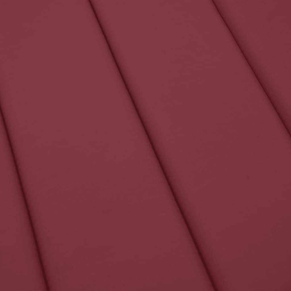 Sun lounger cushion wine red 186x58x3 cm Oxford fabric