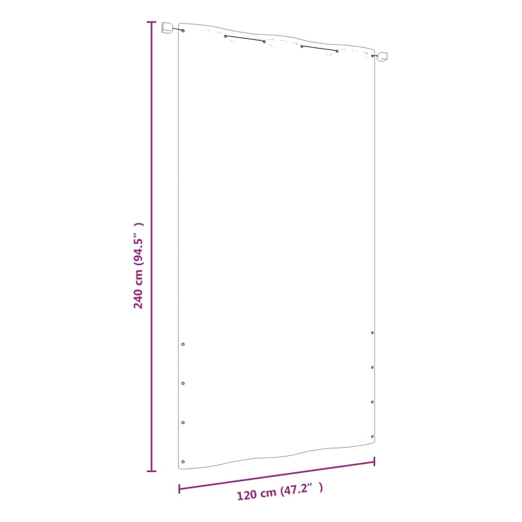 Balcony privacy screen red 120x240 cm Oxford fabric