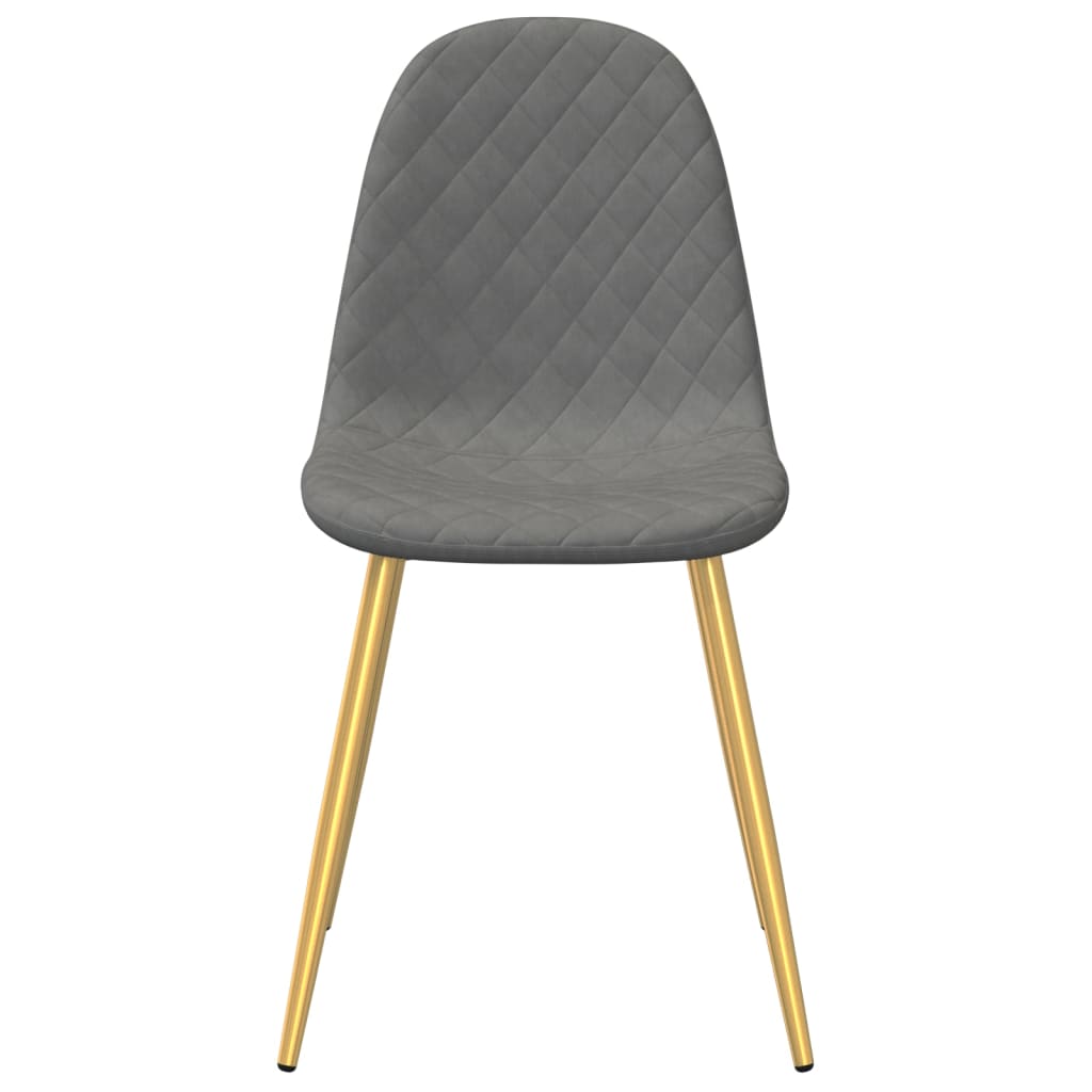 Dining room chairs 4 pcs. Light gray velvet
