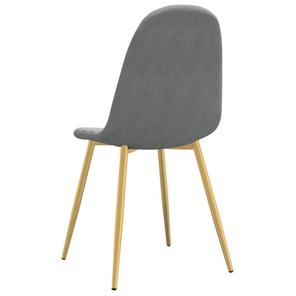 Dining room chairs 4 pcs. Light gray velvet