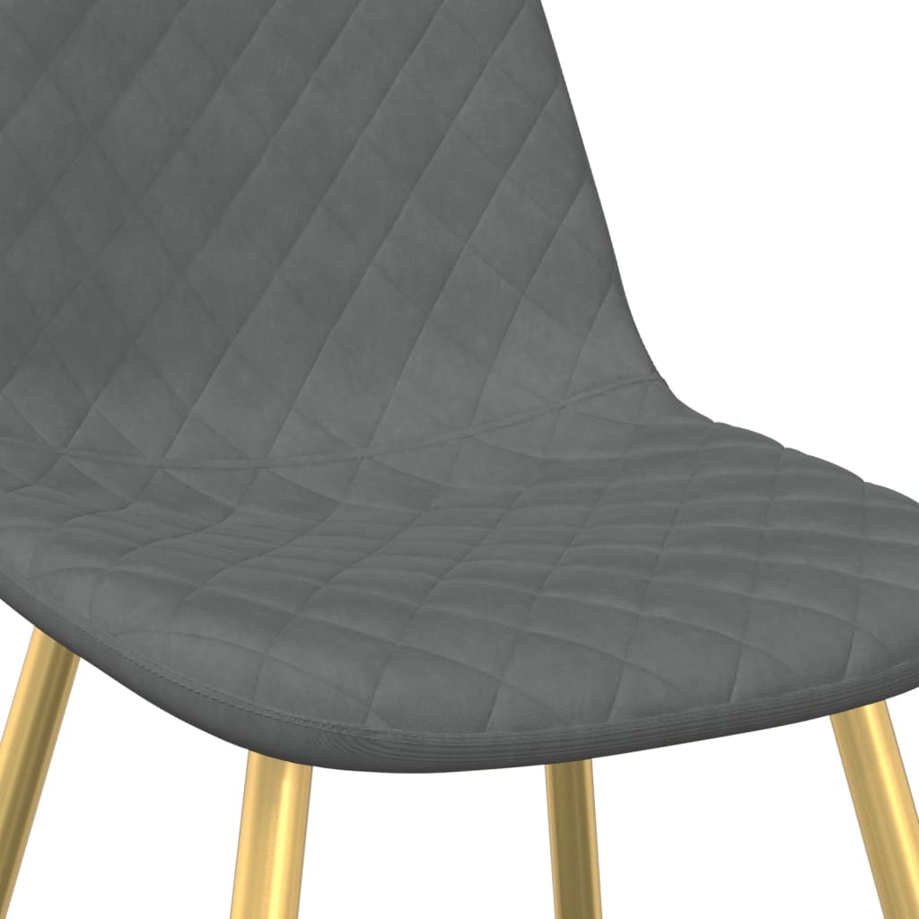 Dining room chairs 4 pcs. Light gray velvet
