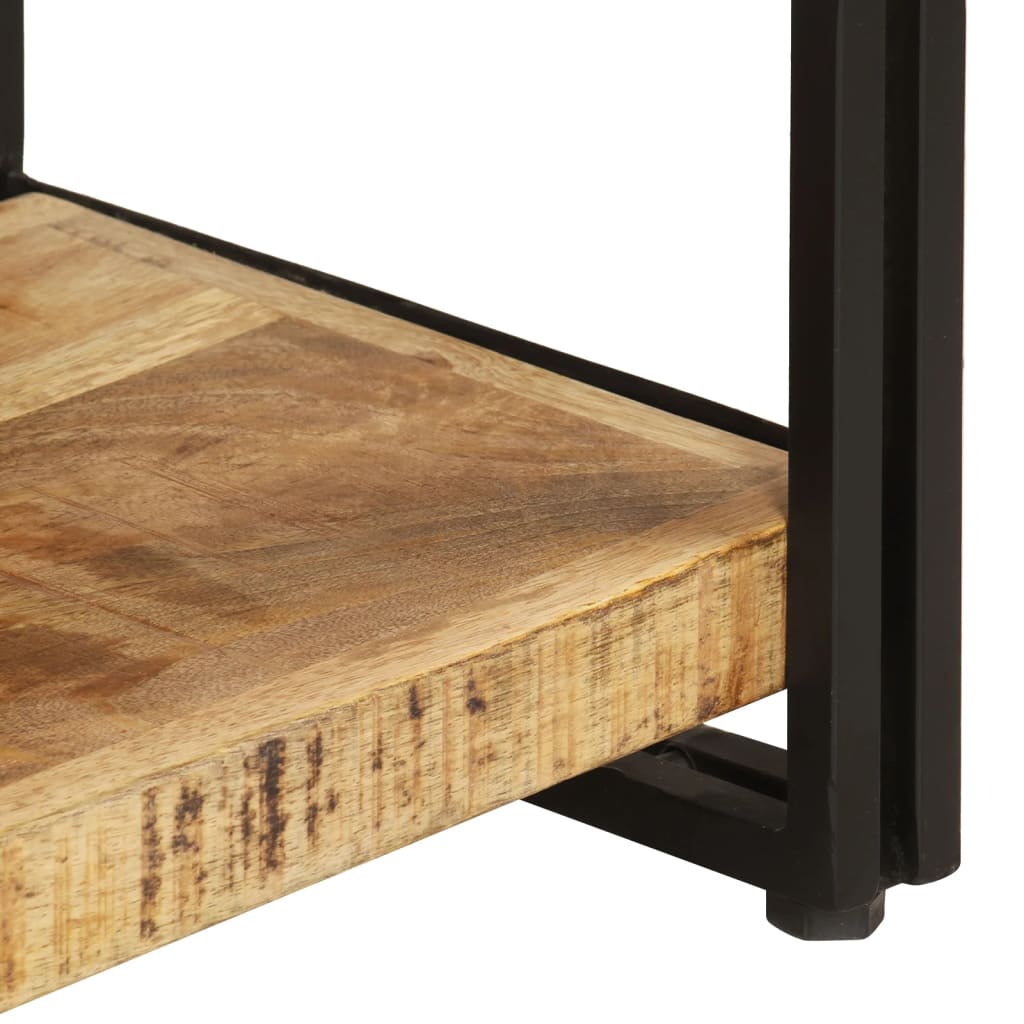 Bookcase 3 compartments 140x30x80 cm mango solid wood