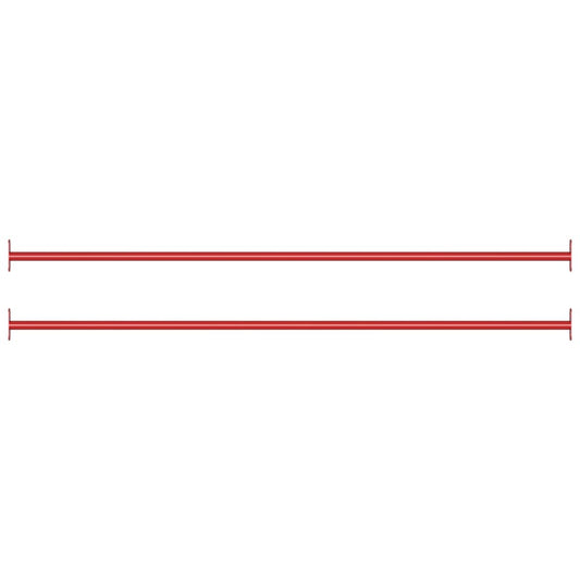 Gymnastics bars 2 pieces 125 cm steel red