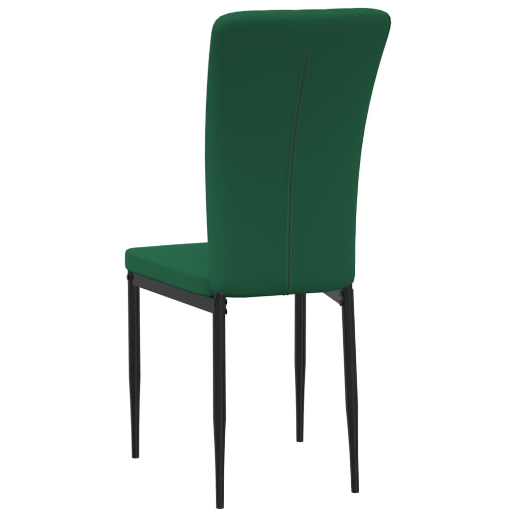Dining room chairs 2 pcs. Dark green velvet