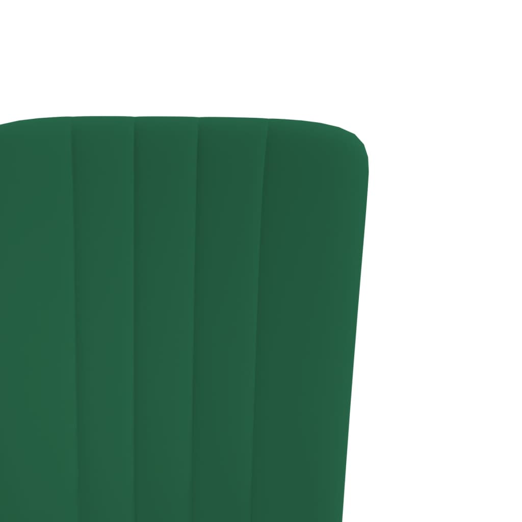 Dining room chairs 2 pcs. Dark green velvet