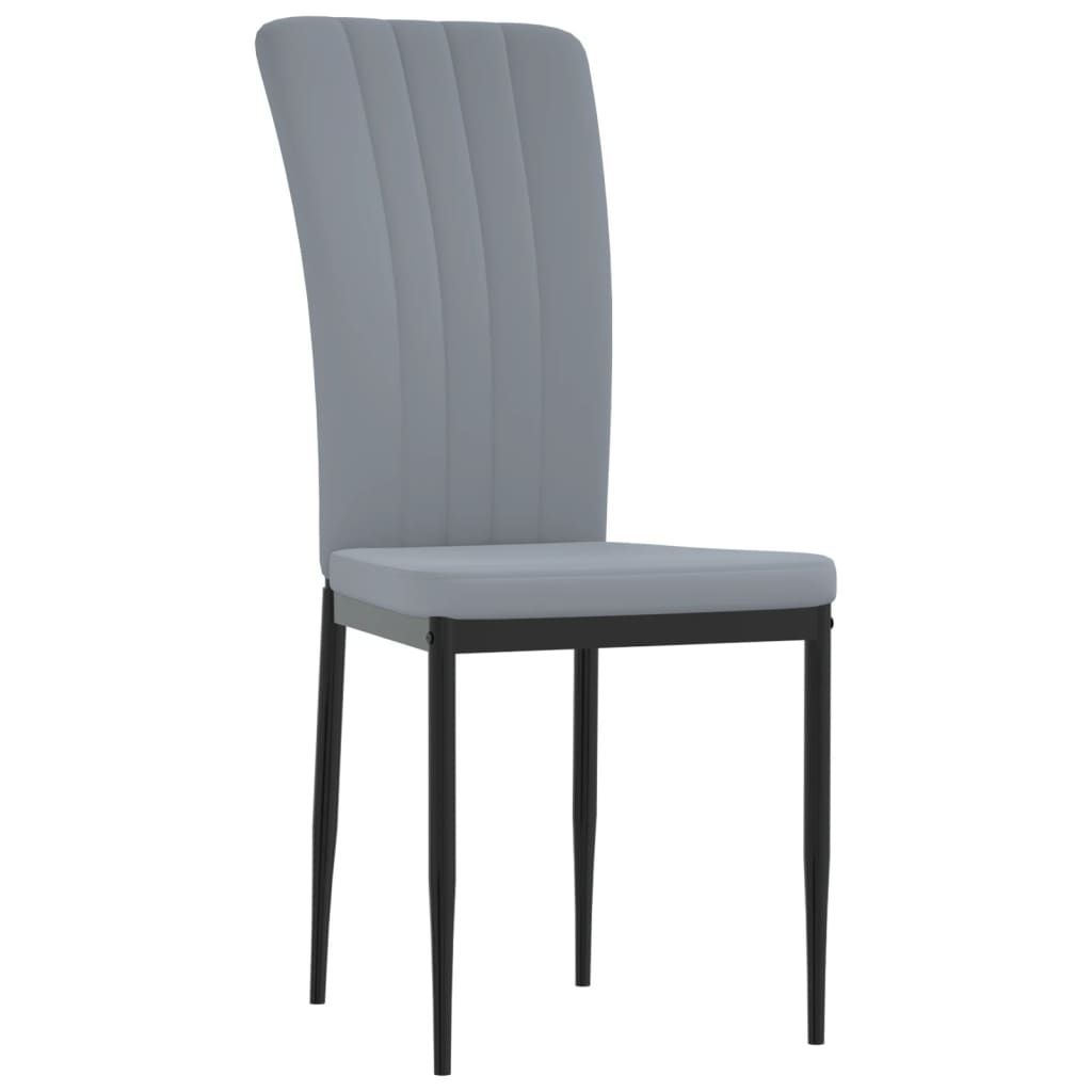 Dining room chairs 4 pcs. Light gray velvet