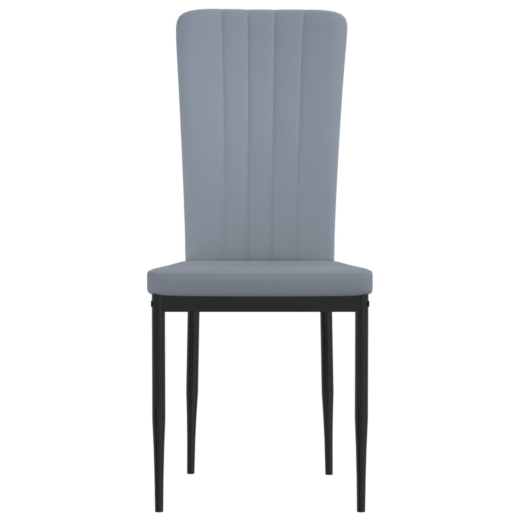 Dining room chairs 4 pcs. Light gray velvet