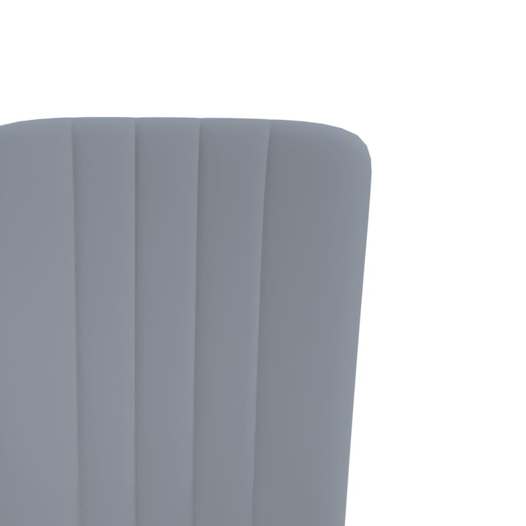 Dining room chairs 4 pcs. Light gray velvet