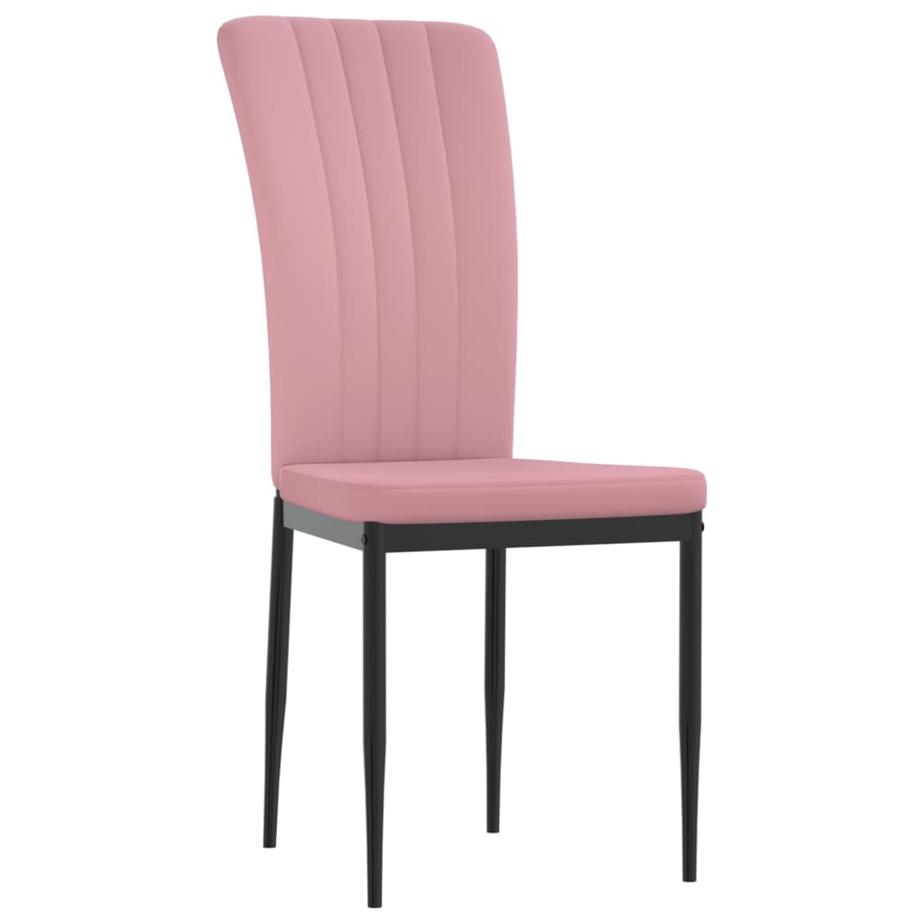 Dining room chairs 4 pcs. Pink velvet