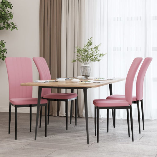 Dining room chairs 4 pcs. Pink velvet