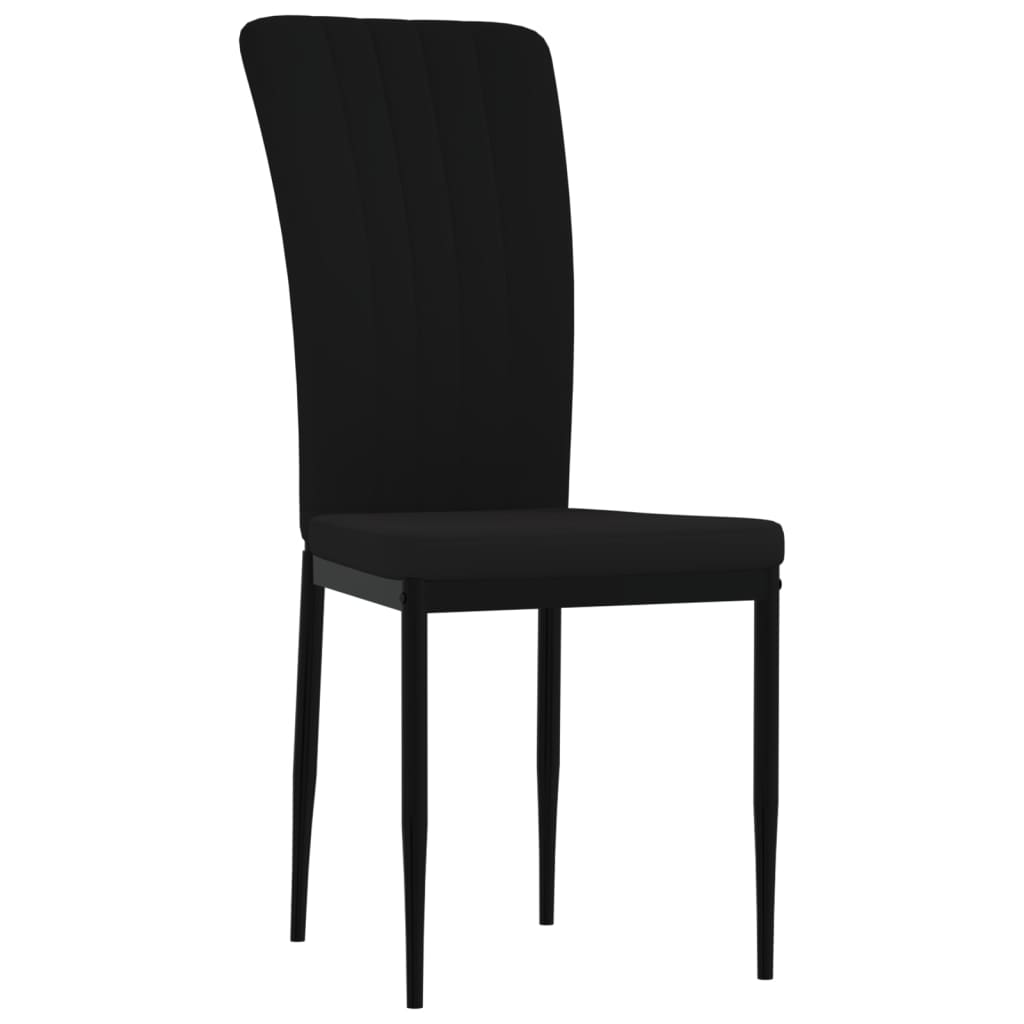 Dining room chairs 4 pcs. Black velvet