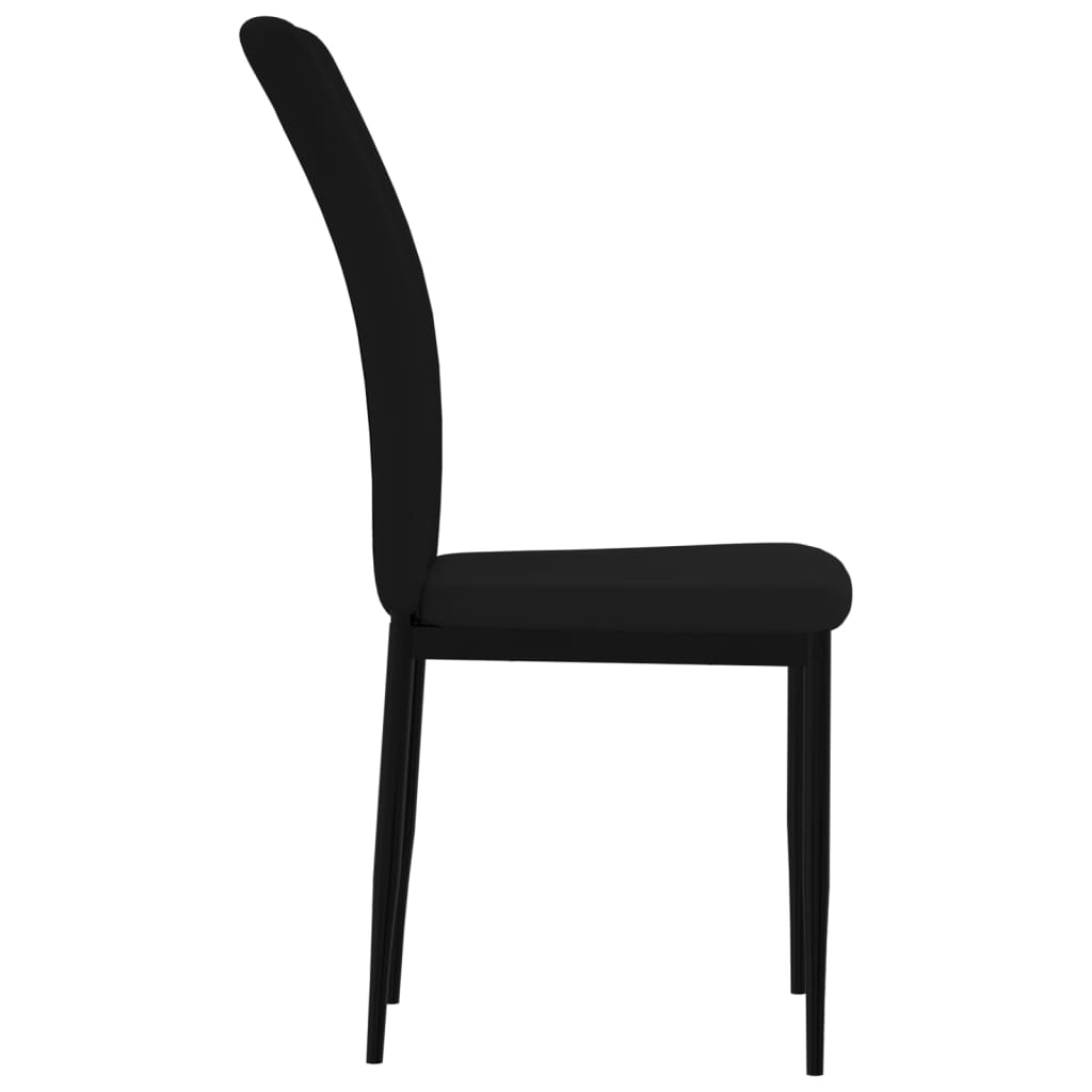Dining room chairs 4 pcs. Black velvet