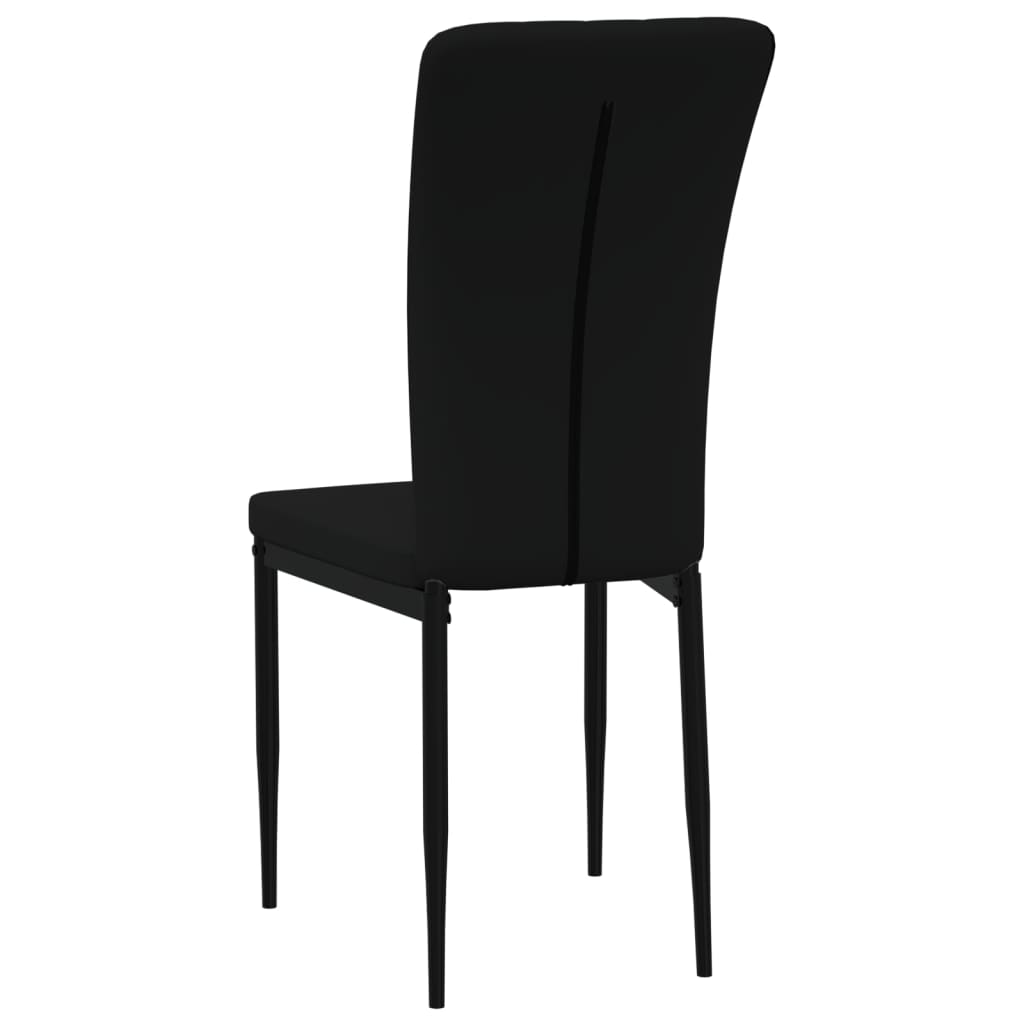 Dining room chairs 4 pcs. Black velvet