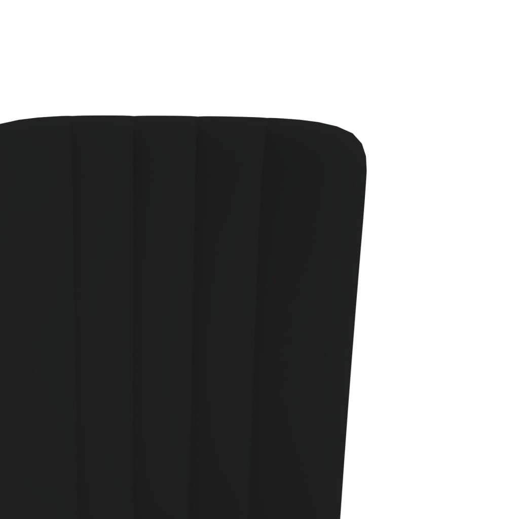 Dining room chairs 4 pcs. Black velvet
