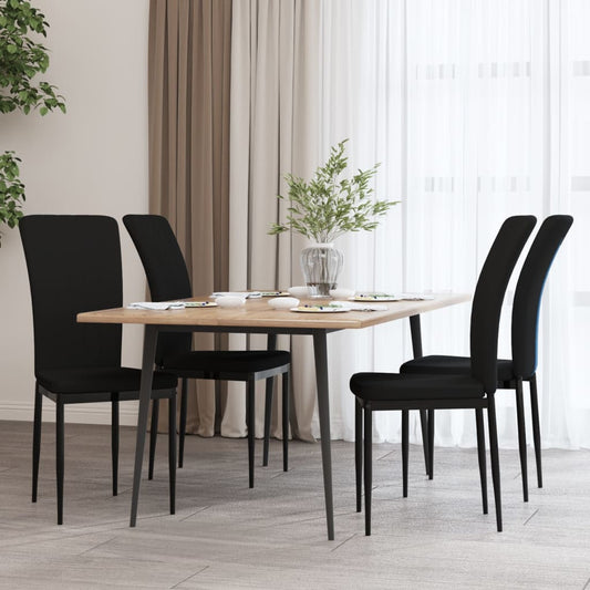 Dining room chairs 4 pcs. Black velvet