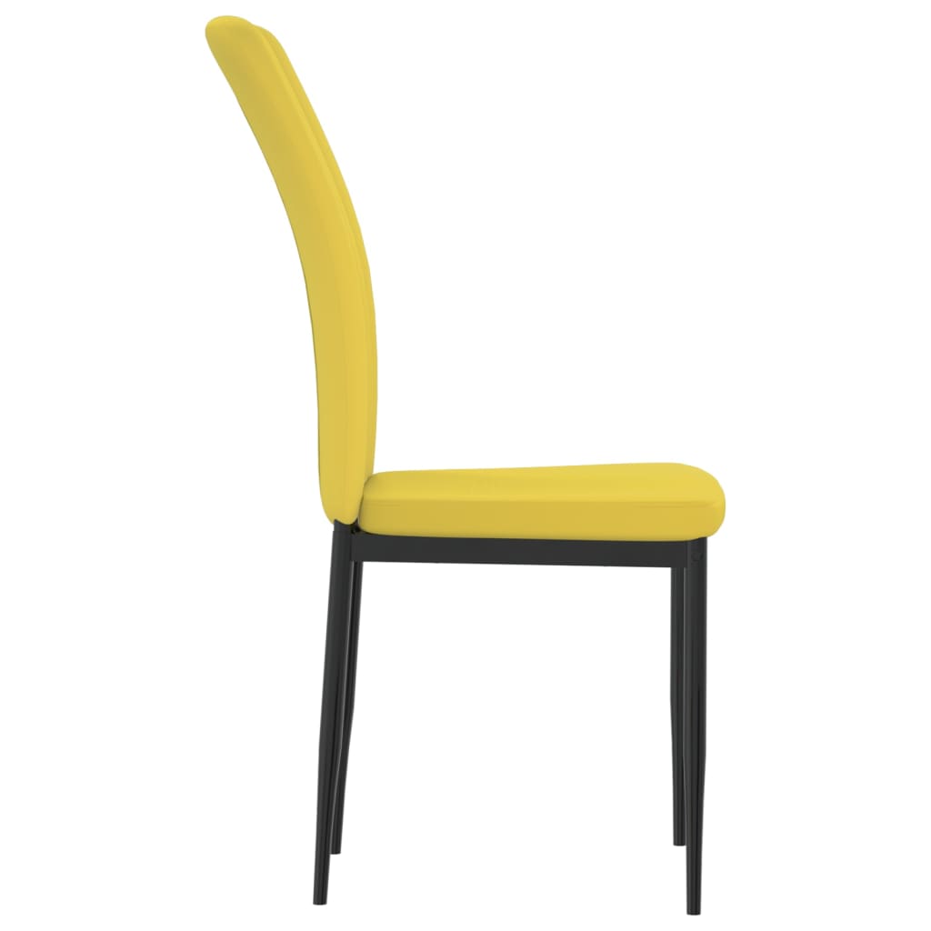 Dining room chairs 4 pcs. Mustard yellow velvet