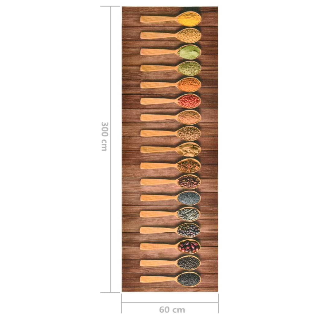 Kitchen rug washable spoon 60x300 cm