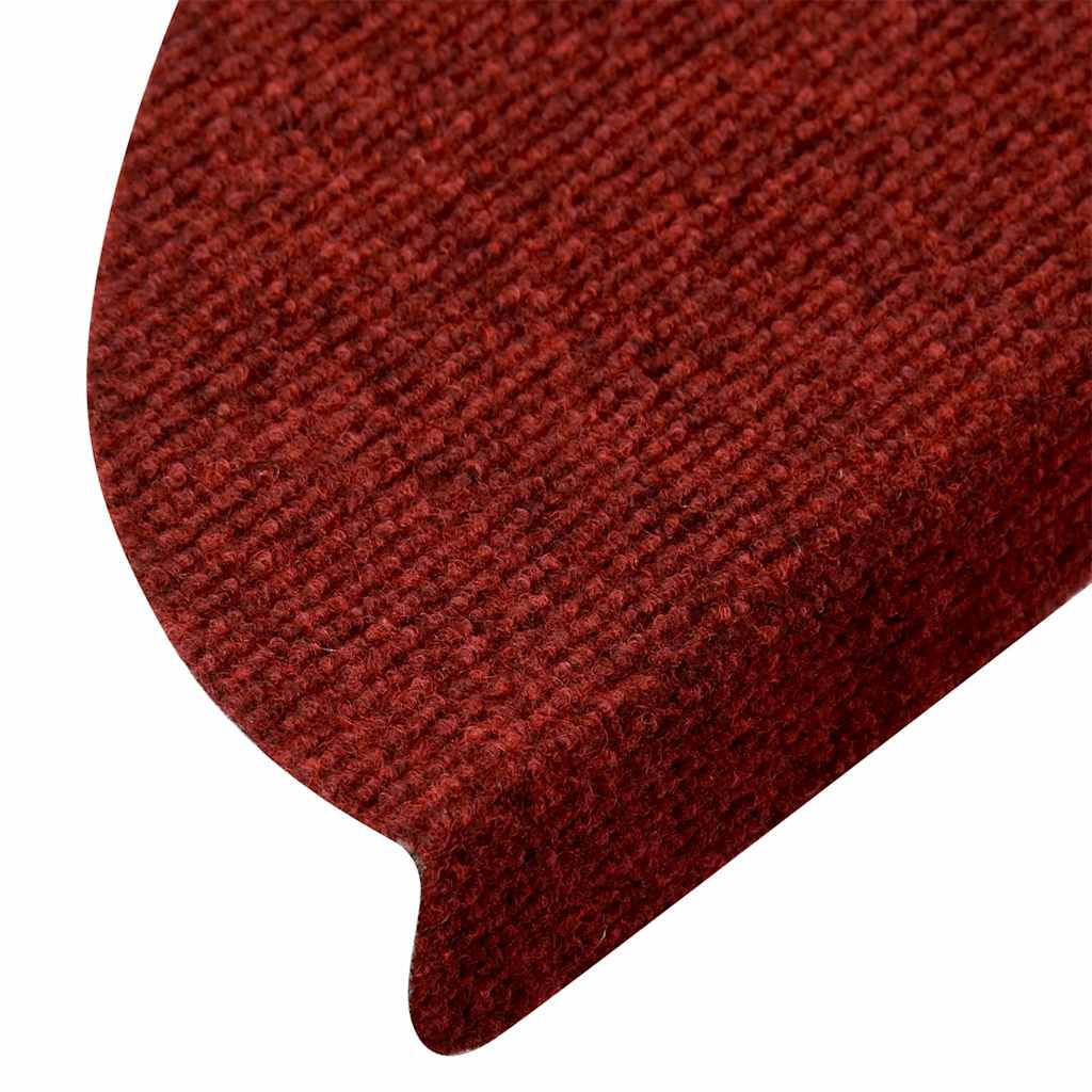 Self-adhesive stair mats 5 pcs. Red 56x17x3 cm needle felt