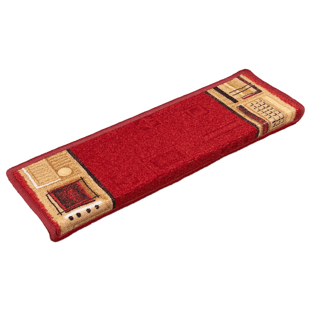 Stufenmatten Selbstklebend 5 Stk. 65x21x4 cm Rot