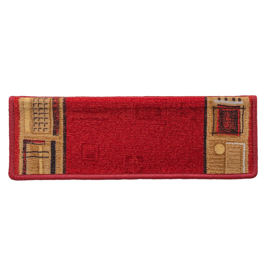 Stufenmatten Selbstklebend 5 Stk. 65x21x4 cm Rot