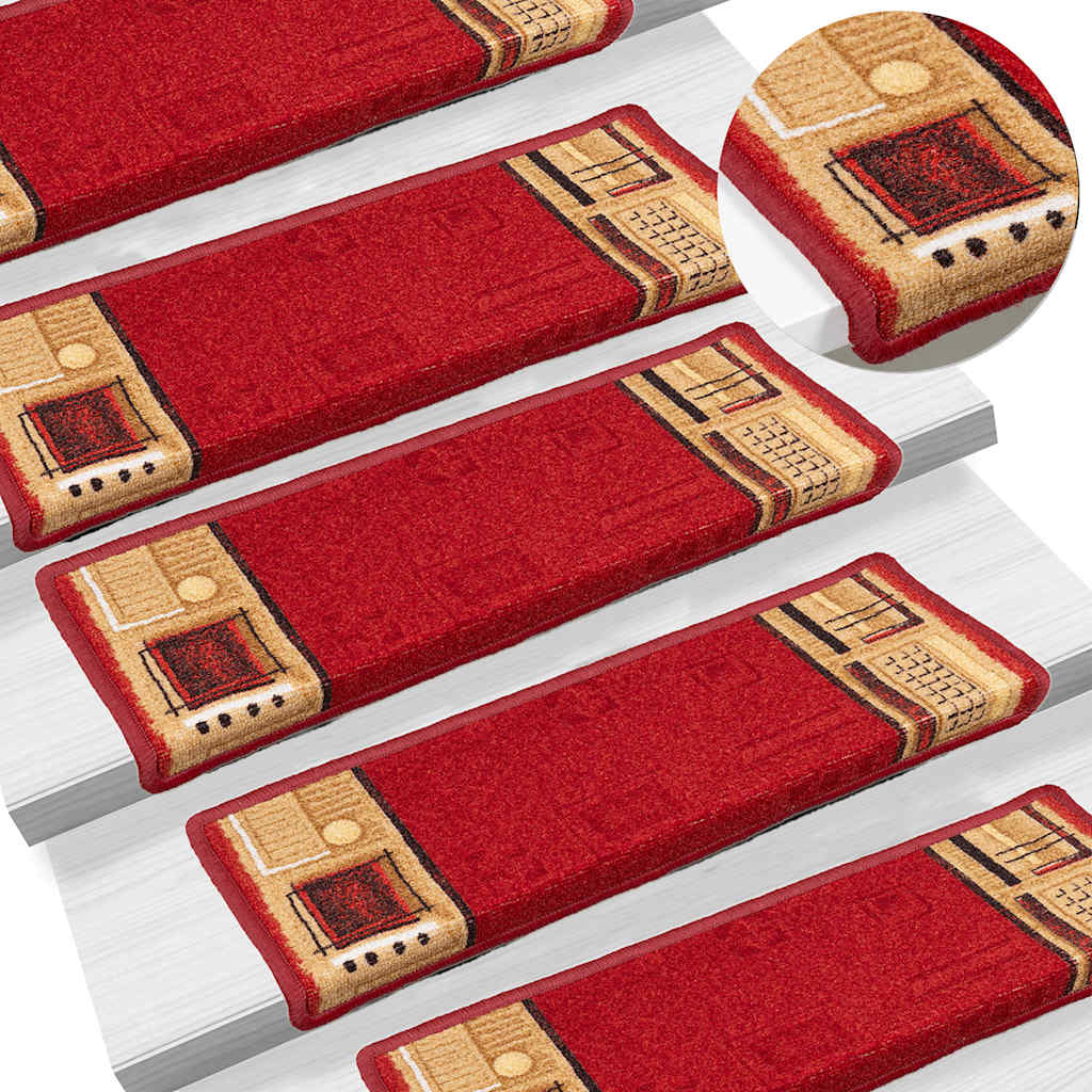 Stufenmatten Selbstklebend 5 Stk. 65x21x4 cm Rot