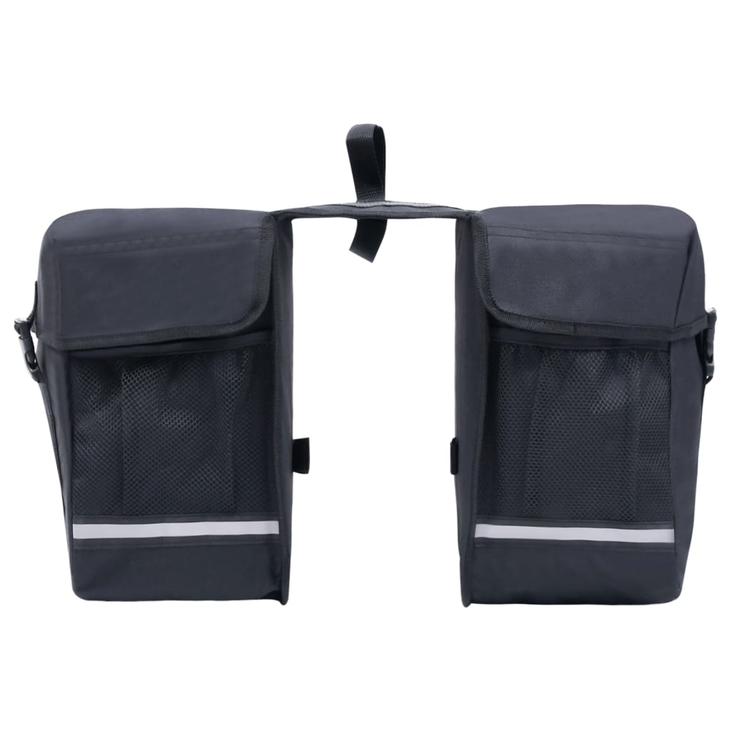 Double bicycle bag for luggage rack waterproof 35 L black