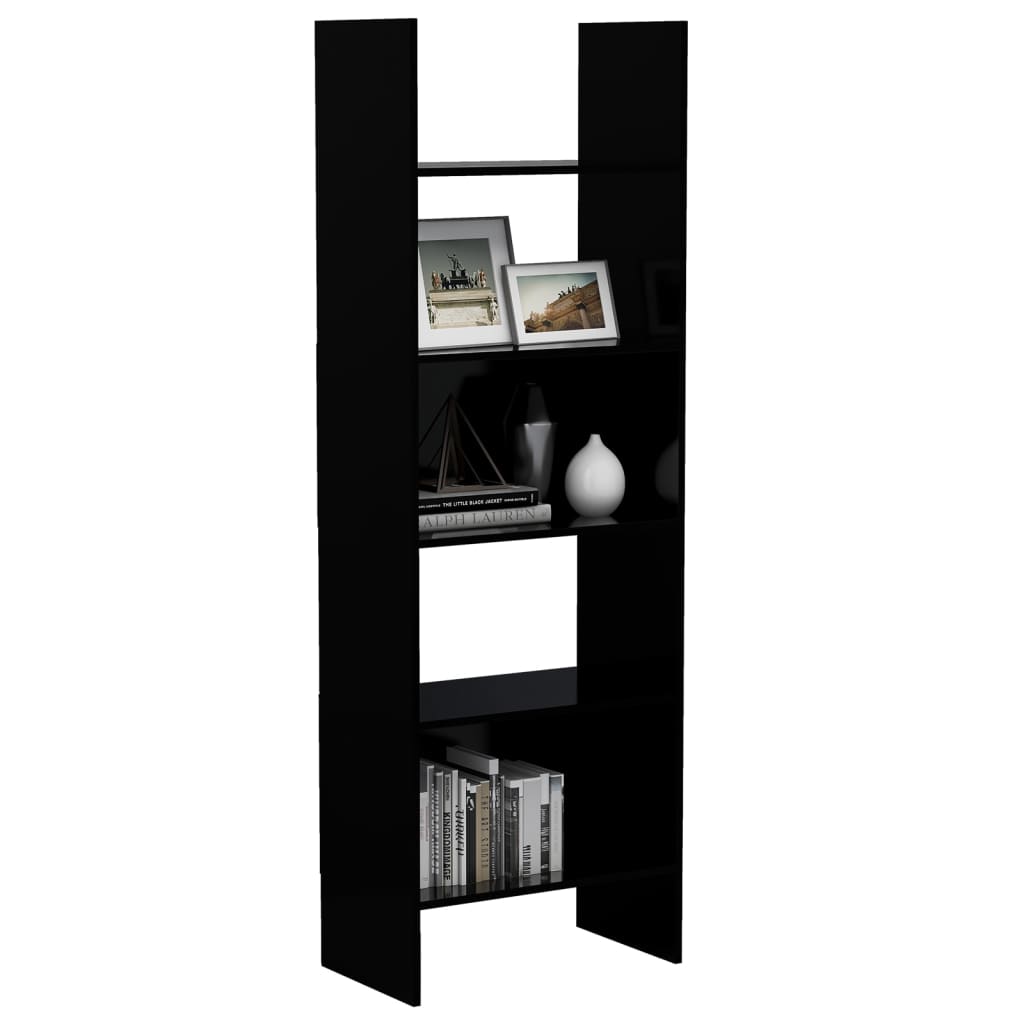 Bookcase black 60x35x180 cm made of wood