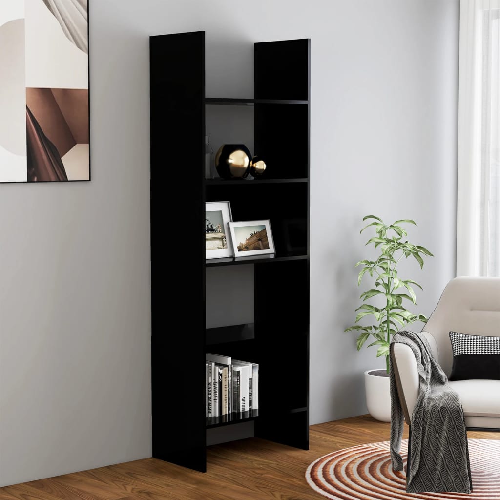 Bookcase black 60x35x180 cm made of wood