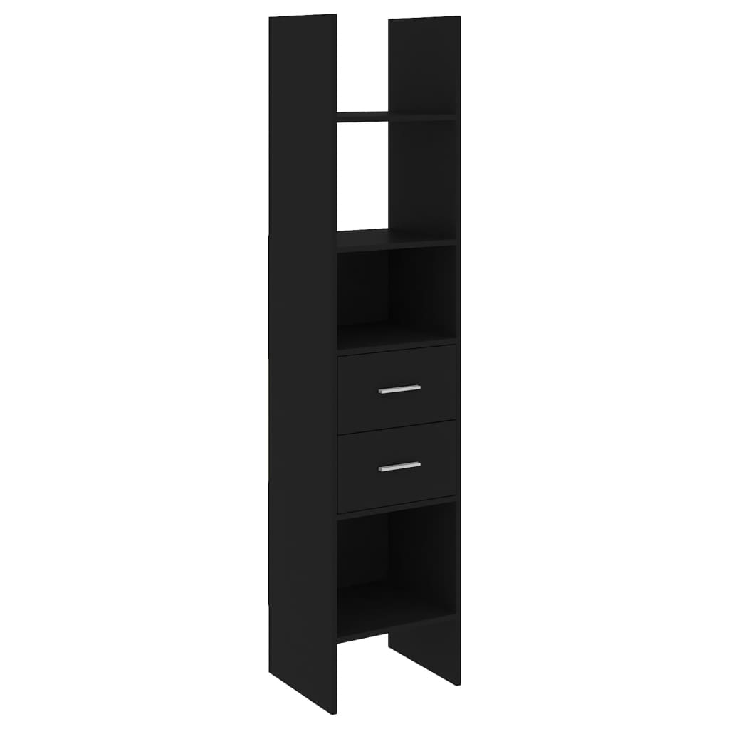 Bookcase black 40x35x180 cm made of wood