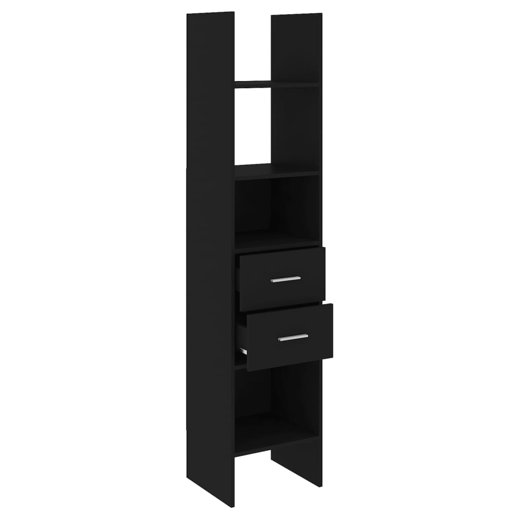 Bookcase black 40x35x180 cm made of wood